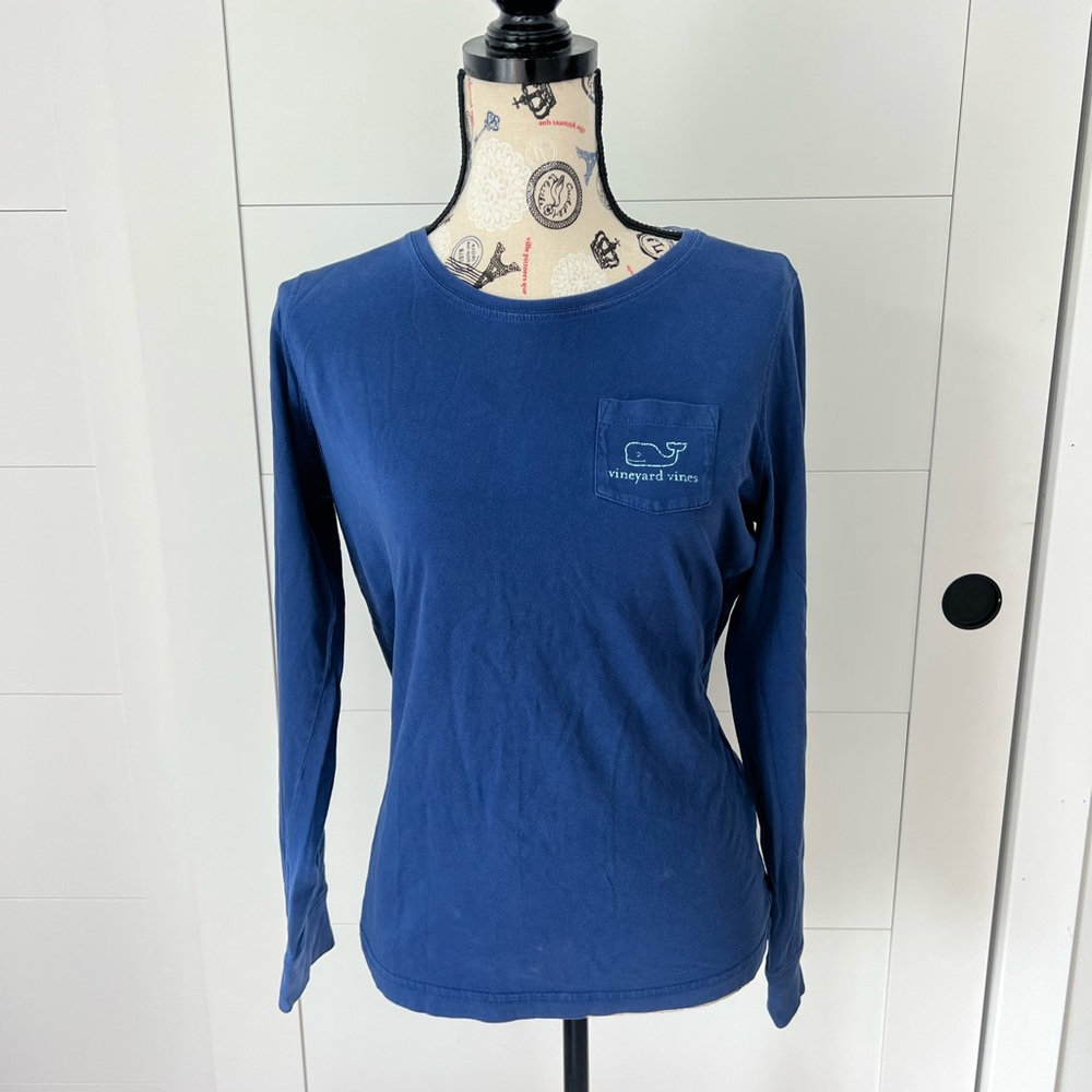 Vineyard Vines Blue Fitted Long Sleeve Tee - Size (S)